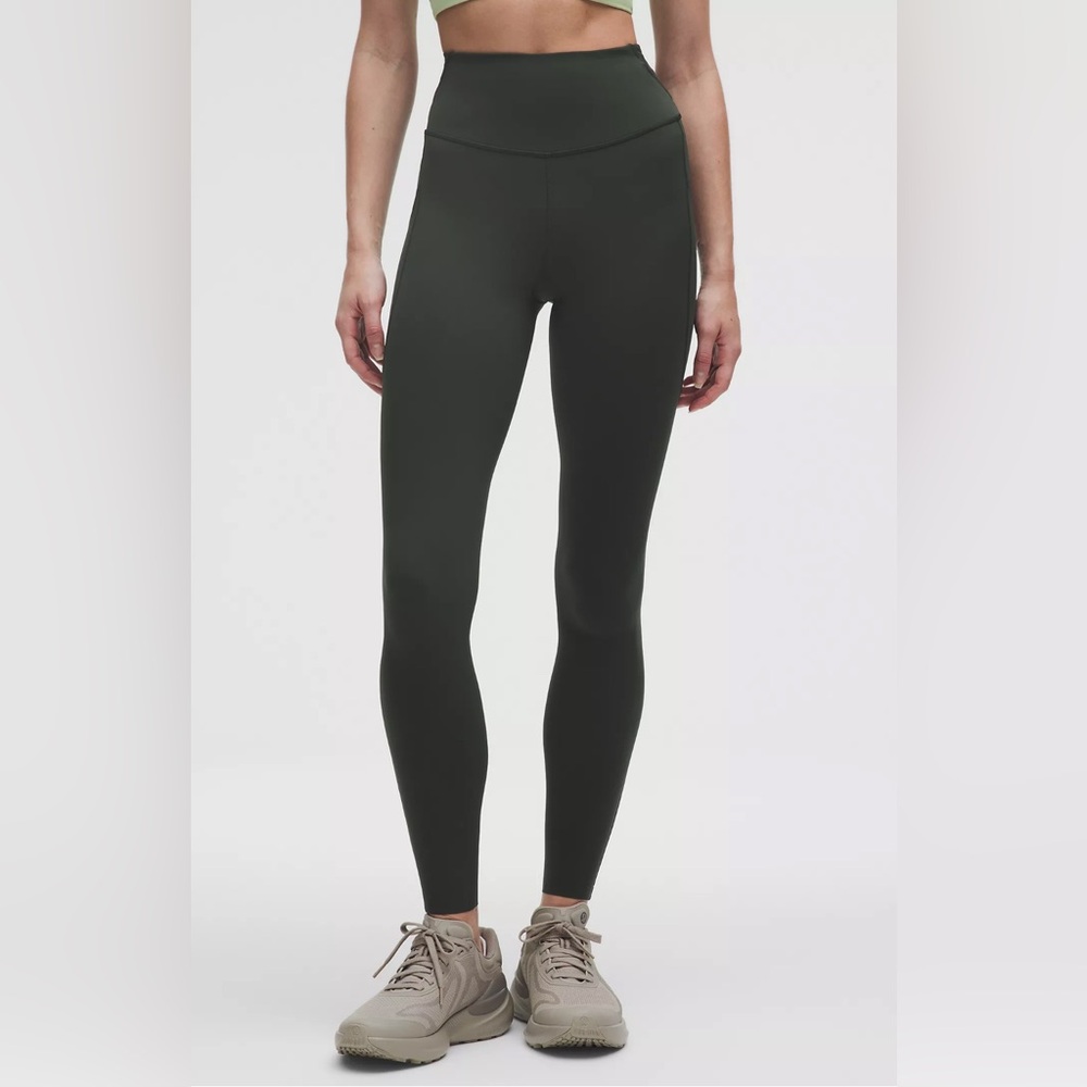 Lululemon Athletica Olive Green Fast and Free HR Tights 25”
